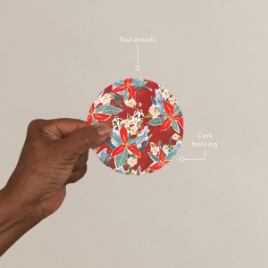 Red Poinsettia Coaster|Seedlings