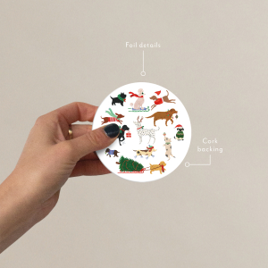 12 Dogs of Christmas Coaster|Seedlings