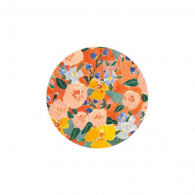 Red + Orange Floral Coaster|Seedlings