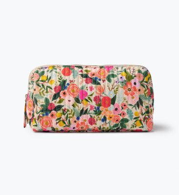 Garden Party Quilted Large Cosmetic Pouch|Rifle Paper