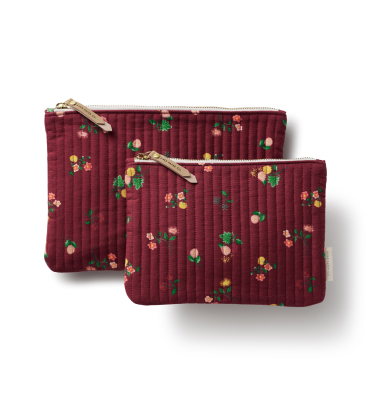 Ditsy Dahlia Quilted Pouch Set|Rifle Paper