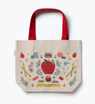 Schoolhouse East West Canvas Tote Bag|Rifle Paper