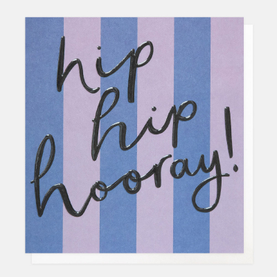Hip Hip Hooray Blue And Lilac Stripe|Caroline Gardner