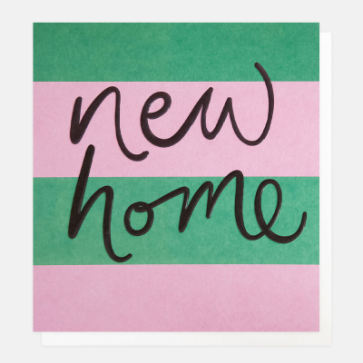 New Home Pink And Green Stripe|Caroline Gardner