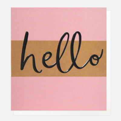 Hello Pink And Yellow Stripe|Caroline Gardner