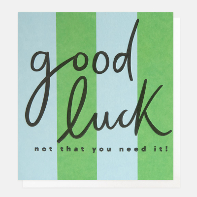 Good Luck Green And Blue Stripe|Caroline Gardner
