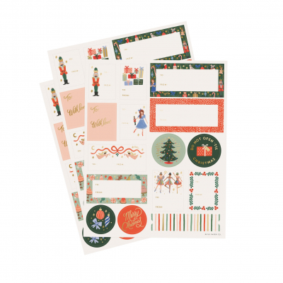 Pack of 3 Nutcracker Stickers & Labels|Rifle Paper