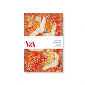 NOTEBOOK Stitched Kimono Cranes