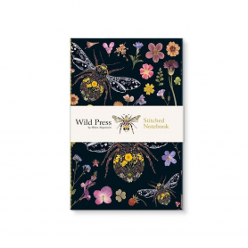 NOTEBOOK Stitched Three Bumblebees