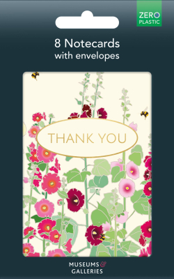 NOTECARD Social Hollyhocks