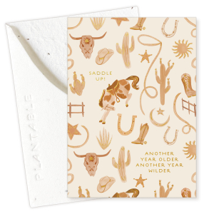 Saddle Up Birthday Sprouts Mini Card|Seedlings