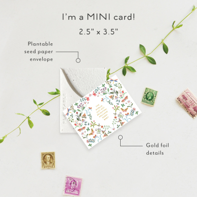 Butterfly Garden Baby Mini Card|Seedlings