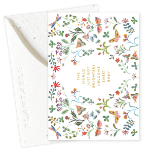 Butterfly Garden Baby Mini Card|Seedlings