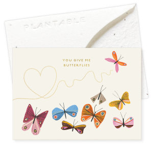 Butterflies Love And Friendship Sprouts Mini Card|Seedlings