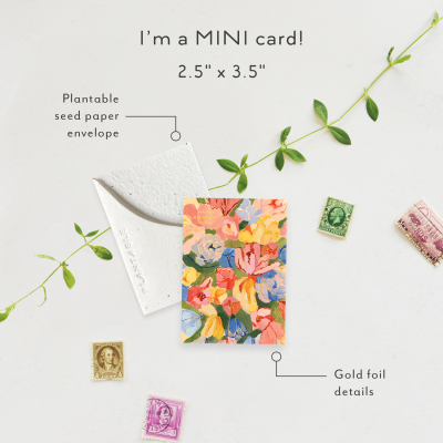 Angel Birthday Sprouts Mini Card|Seedlings