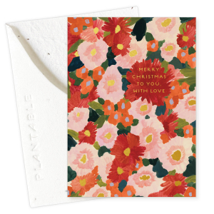 Holiday Floral Holiday Mini Card|Seedlings