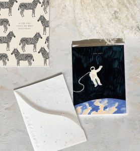 Astronaut Sprouts Mini Card|Seedlings