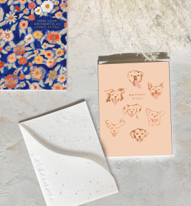 Dog Kisses Sprouts Mini Card|Seedlings