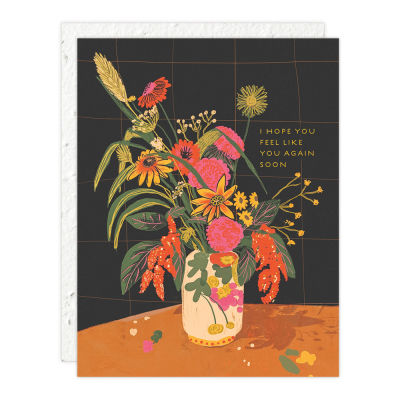 Vase Still Life Sprouts Mini Card|Seedlings