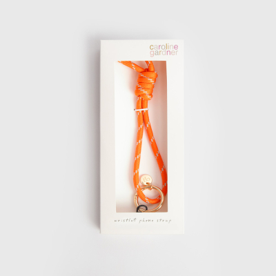 Orange And Duck Egg Cord Short Phone Strap|Caroline Gardner
