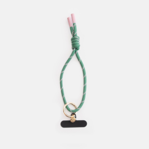 Green And Pink Cord Short Phone Strap|Caroline Gardner