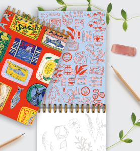 Red Sardine Tins Sketchbook|Seedlings