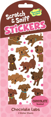 Chocolate Labs Scratch And Sniff Stickers|Peaceable Kingdom