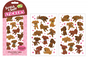 Chocolate Labs Scratch And Sniff Stickers|Peaceable Kingdom
