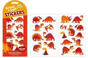 Red Hot Dinos Scratch And Sniff Stickers|Peaceable Kingdom