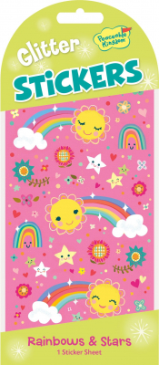 Rainbows And Stars Glitter Stickers|Peaceable Kingdom