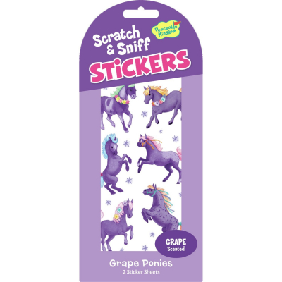 Grape Ponies Scratch And Sniff Stickers|Peaceable Kingdom