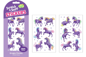 Grape Ponies Scratch And Sniff Stickers|Peaceable Kingdom