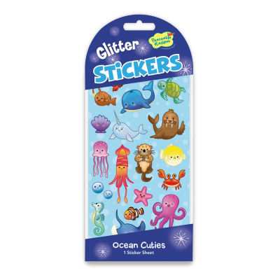 Ocean Cuties Glitter Stickers|Peaceable Kingdom