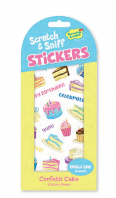 Confetti Cake Scratch And Sniff Stickers|Peaceable Kingdom