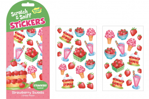 Strawberry Scratch And Sniff Stickers|Peaceable Kingdom