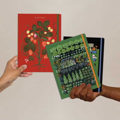 Garden Greenhouse Sewn Notebook Set|Seedlings