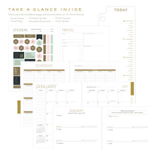 Samoyed 12 Month Weekly Planner|Seedlings