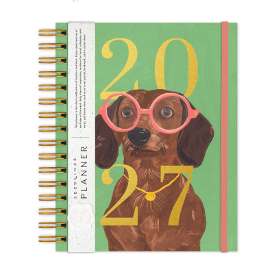 Dachshund 12 Month Weekly Planner|Seedlings