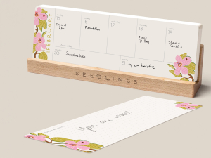 Soft Days Ahead Wooden Desk Planner|Seedlings