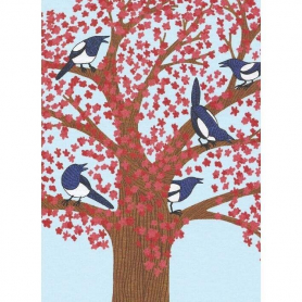 Magpies In A Cherry Tree