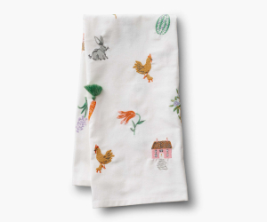 Spring Farm Embroidered Tea Towel|Rifle Paper
