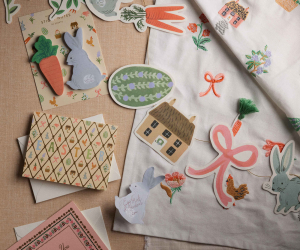 Spring Farm Embroidered Tea Towel|Rifle Paper