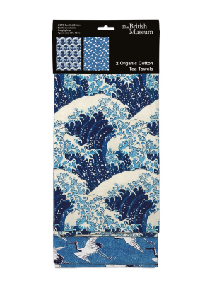 TEA TOWEL The Great Wave And Hokusai Pattern