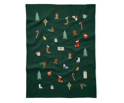 Signs Of The Season Embroidered Tea Towel|Rifle Paper