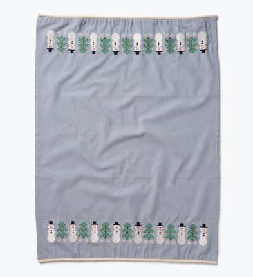 Snowman Embroidered Tea Towel|Rifle Paper