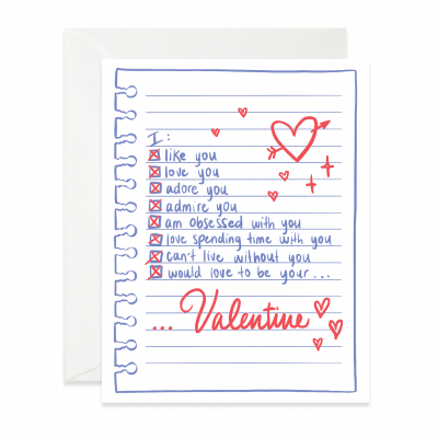 Checklist Valentine