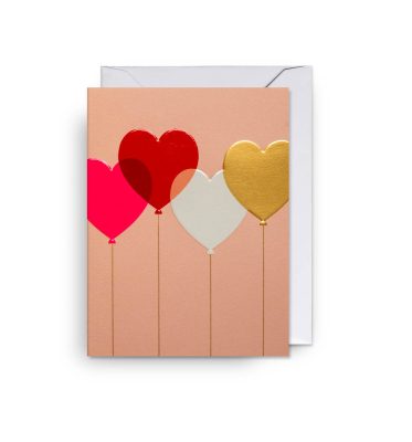 MINI CARD Love Heart Balloons