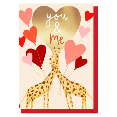 You And Me Giraffe Hearts