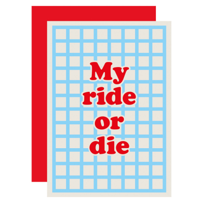My Ride Or Die Grid Blue
