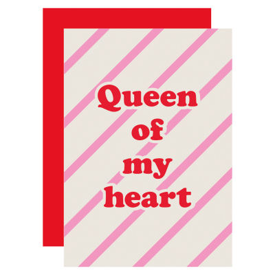 Queen Of My Heart Stripe Pink